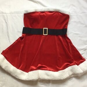 New- Christmas Strapless Red Dress- XL